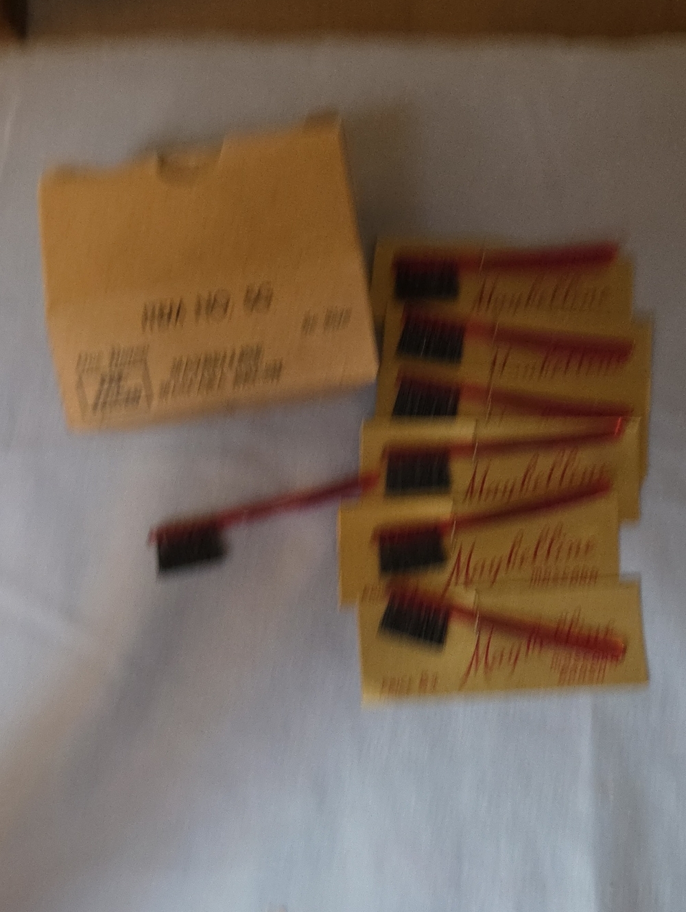 Vintage Maybelline Red Handle Mini Brush Set